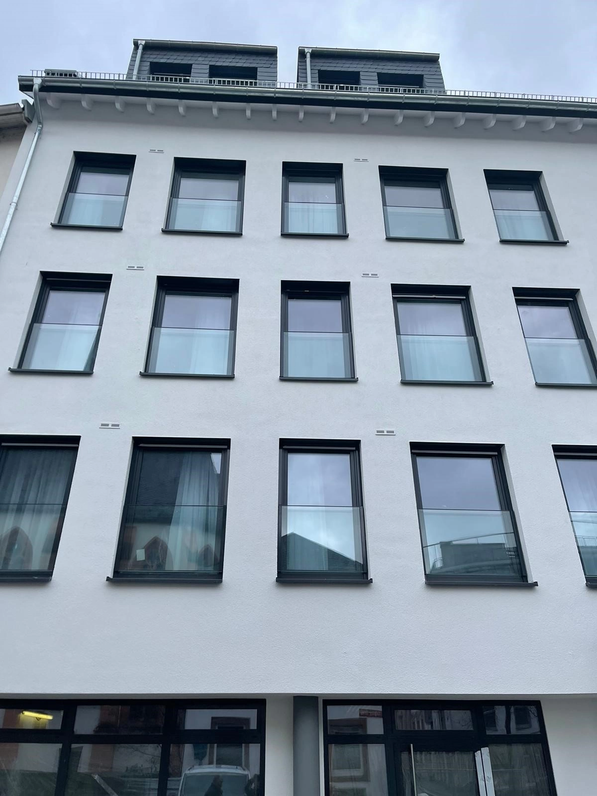 Renderbild des geplanten Aparthotels in der Innenstadt Mainz - Klarastraße